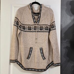Alpaca Exotic Imports 100% Alpaca Made In Peru Sweater Hoodie Size Large